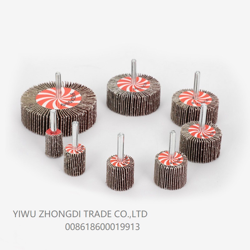 带柄叶轮砂布磨头 百叶电磨头 圆柱形带柄页轮 锥形纱布磨头