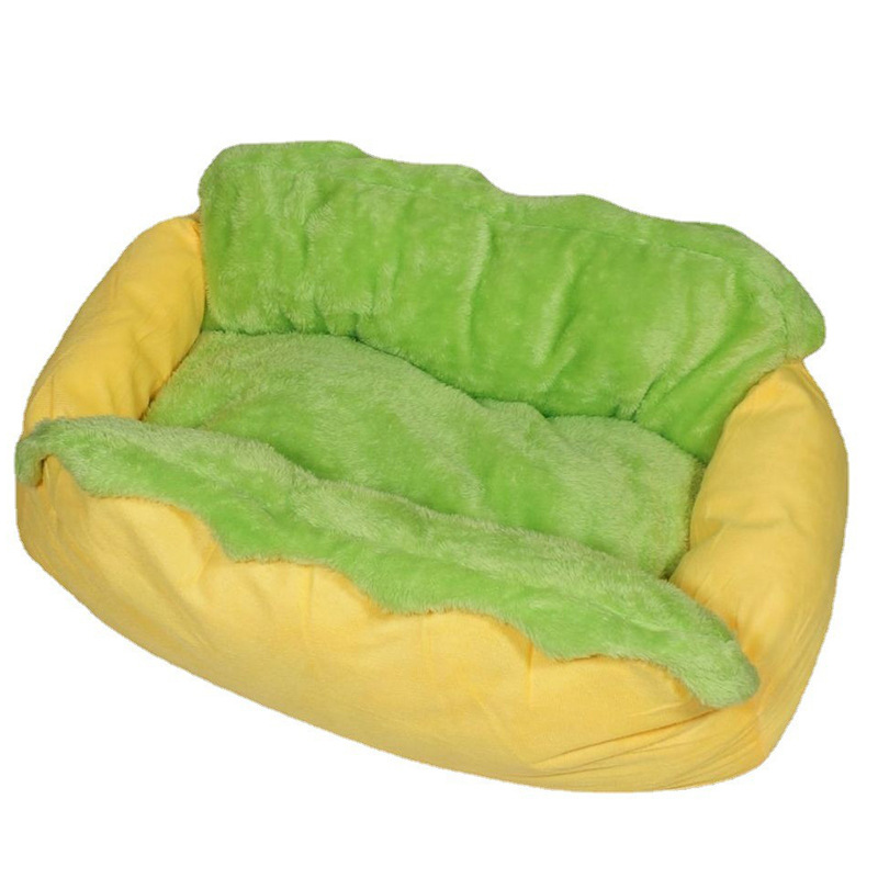 Cute pet hot dog bed, large fashionable hot dog sausage bed, pet mat, cat and dog bed, autumn and winter cat and dog bed