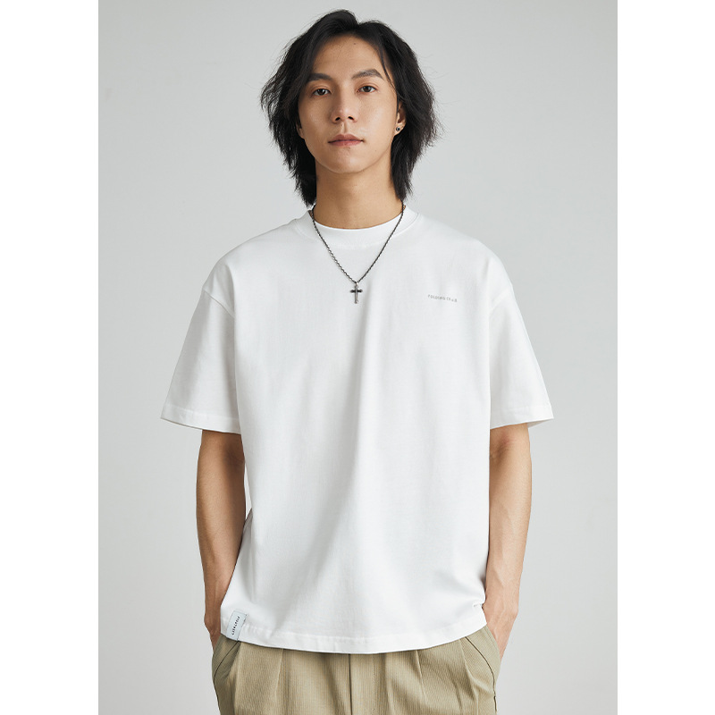 Yizhi Men's mountain-style outdoor retro short-sleeved T-shirt Men's summer new camping style printed loose half-sleeved T-shirt details Picture