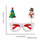 亚马逊新款圣/圣诞节眼镜白底实物图