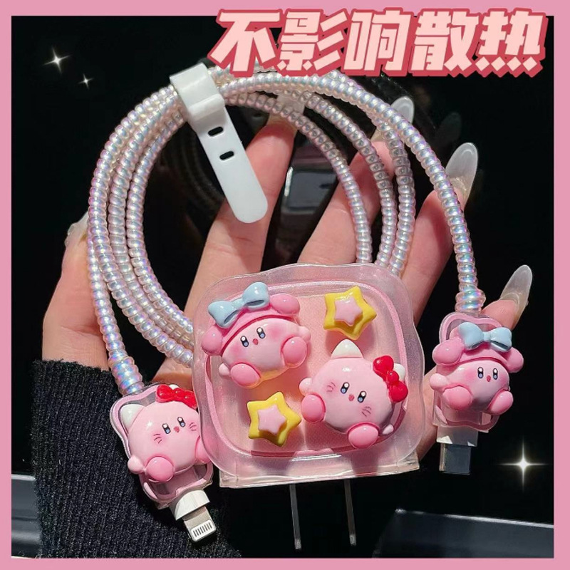 Cute Star Kirby diy cream glue charger case, phone case, hair accessory, hair clip, resin accessory material pic 6