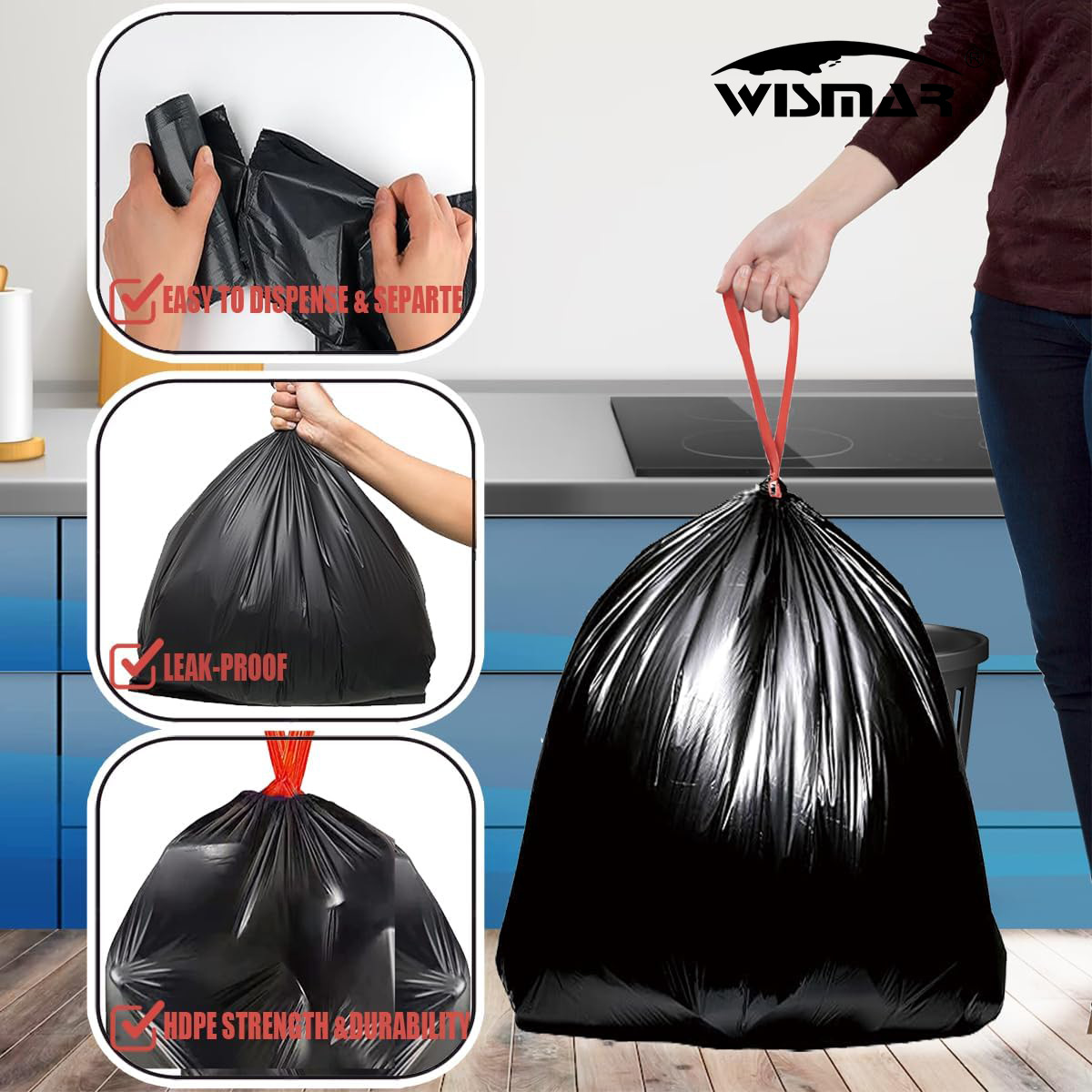 跨境英文版抽绳垃圾袋Drawstring garbage bags Trash bags详情6