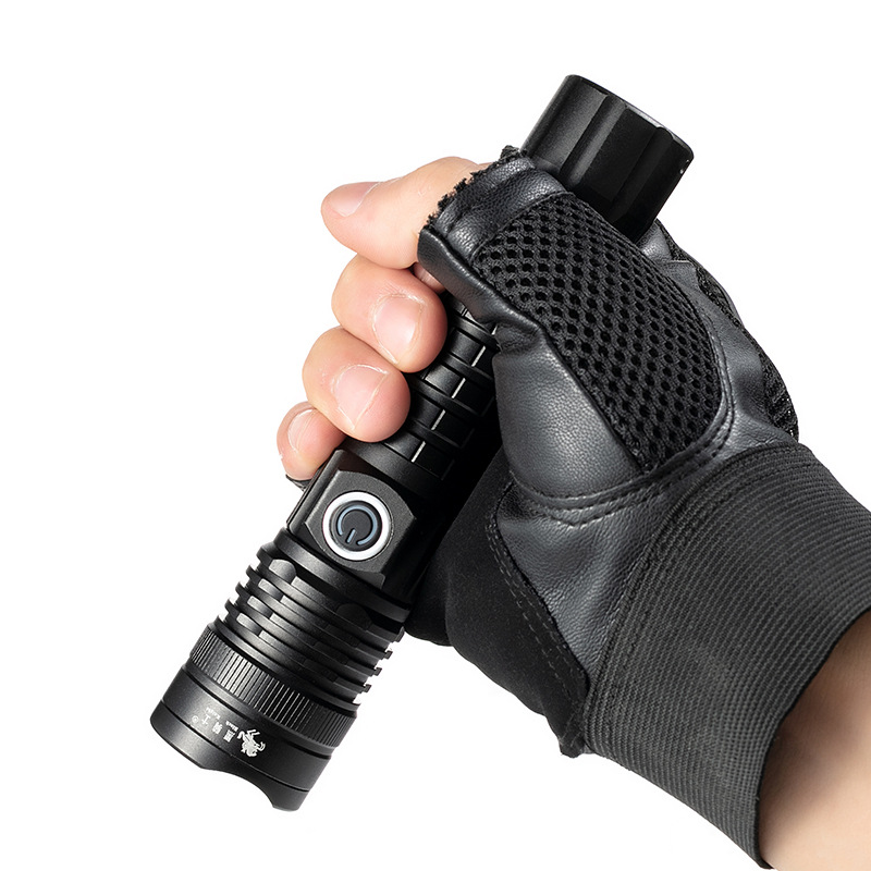 Outdoor Light Super Bright Long Range T6 Rechargeable Portable Household Flashlight Black Knight Light Specification drawing