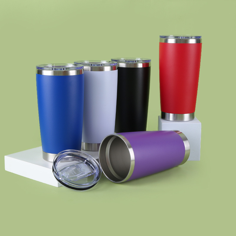Wholesale of new cross-border 20oz car cups, 304 stainless steel vacuum insulated cups, portable car cold preservation ice cups details Picture