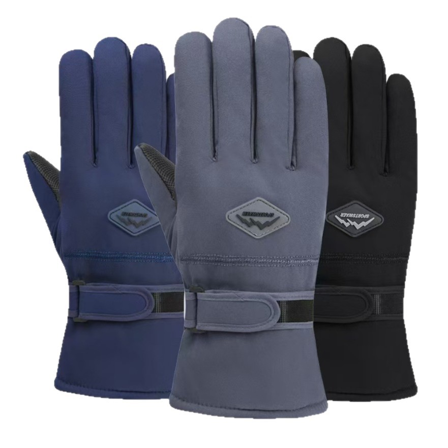The 2025 new model of outdoor skiing gloves, 3M fleece lining, mountaineering waterproof and warm touch screen gloves, fleece windproof Item Picture