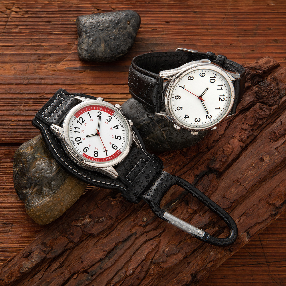 新款组合时尚学生石英表防水夜光皮带手表简约多功能登山男表批发详情2