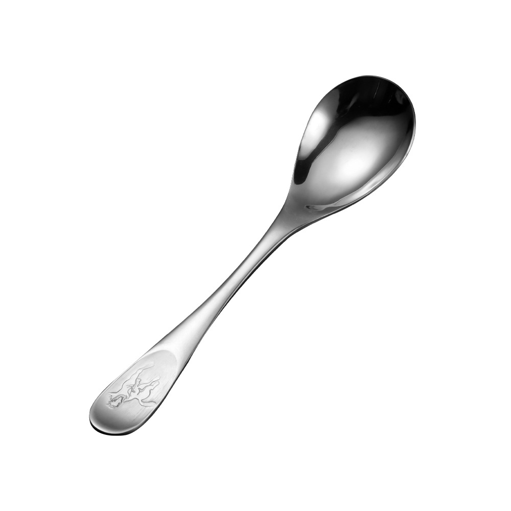 Stainless steel tableware, twelve zodiac household spoons, stainless steel spoons, hotel and restaurant spoons, round spoons that can be printed with logos Item Picture
