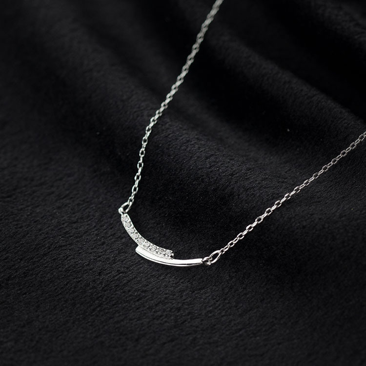 Smile Necklace Female 2023 New Fashion Light Luxury Small Simple With Ins Wind Small Design Sense Clavicle Chain Specification drawing