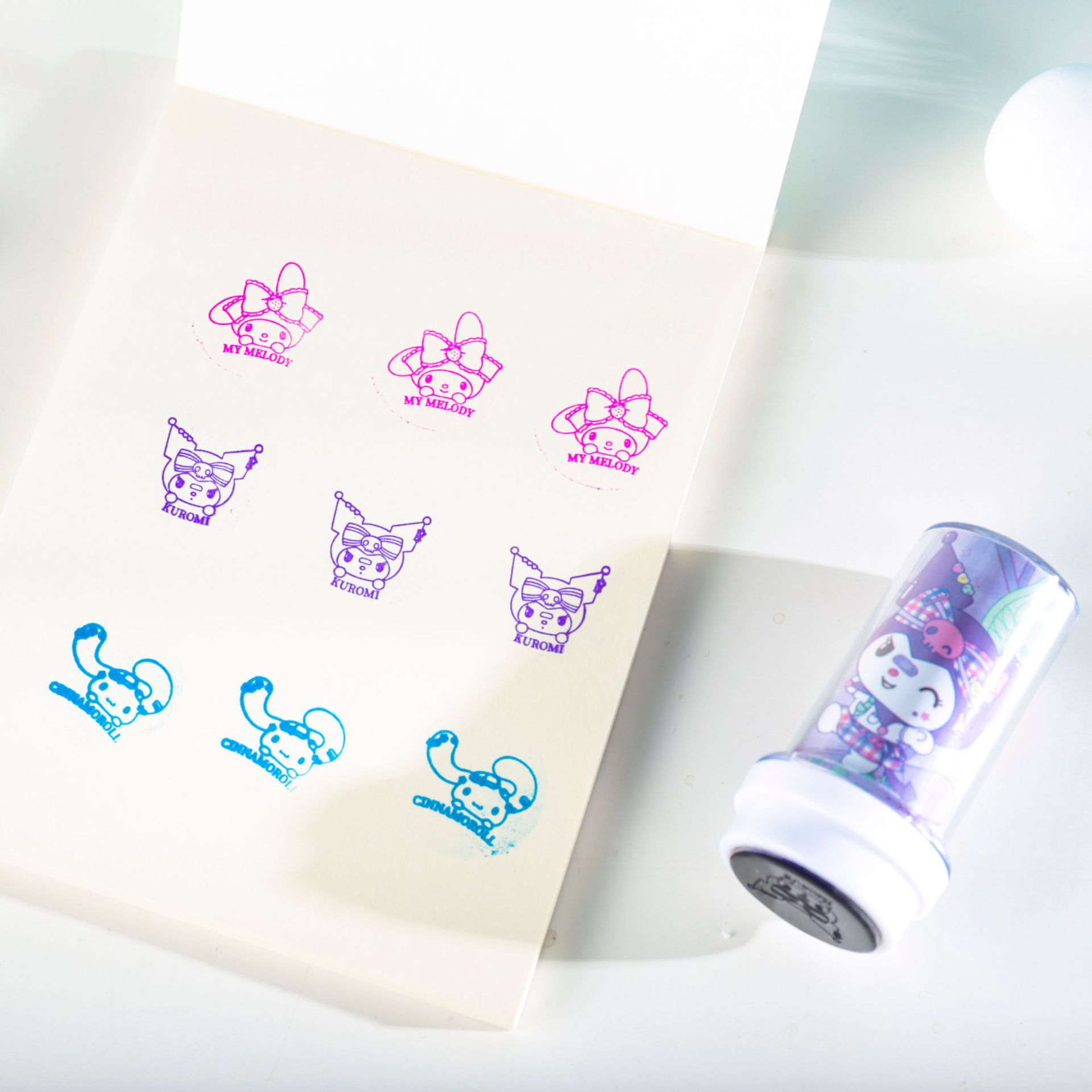 New Cartoon Genuine Sanrio Photosensitive Stamp Cute Student Stamp Award Gift Stamp June 1 Gift Specification drawing