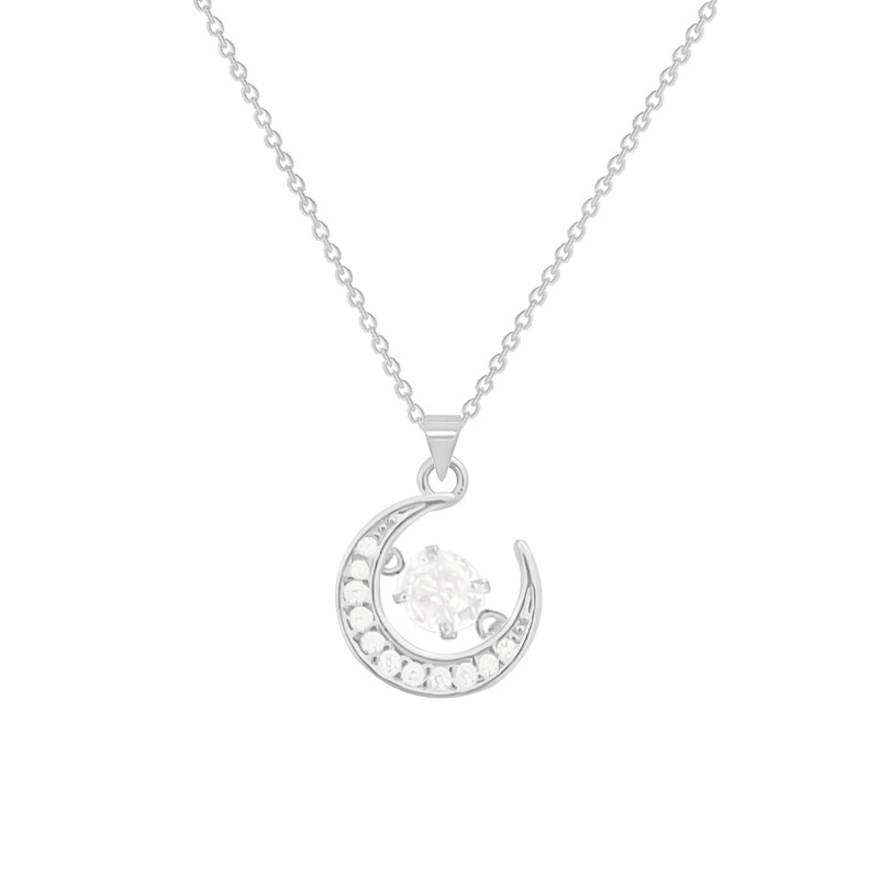 Ins Wind Titanium Steel Necklaces For Women With Niche Design High-Grade Sense Of Light Luxury Clavicle Chain Moon Pendant Collar Wholesale Item Picture