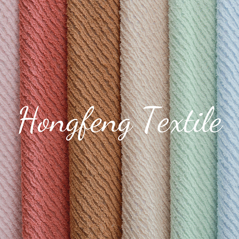 New chiffon cut-knit jacquard fabric 152g all-polyester long-haired tassel wool diagonal striped fashion women's fabric New chiffon cut-knit jacquard fabric 152g all-polyester long-haired tassel wool diagonal striped fashion women's fabric