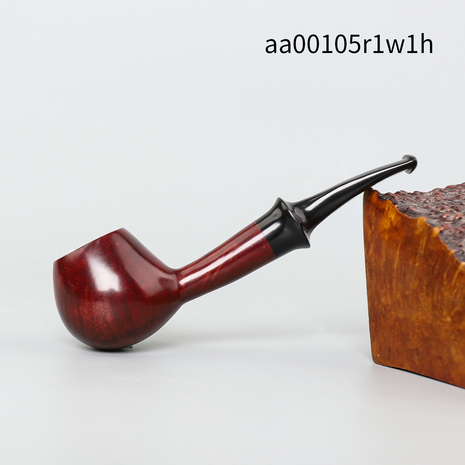 木香石楠木烟斗木质烟斗硫化橡胶烟嘴光面款实木烟斗直播抖音货源