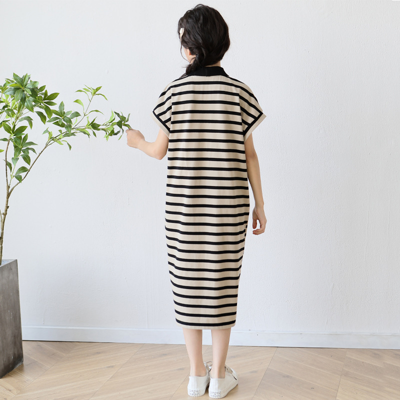 Girls' dress 2024 Summer New POLO collar dress, casual long dress for children, parent-child dress Application Scenario