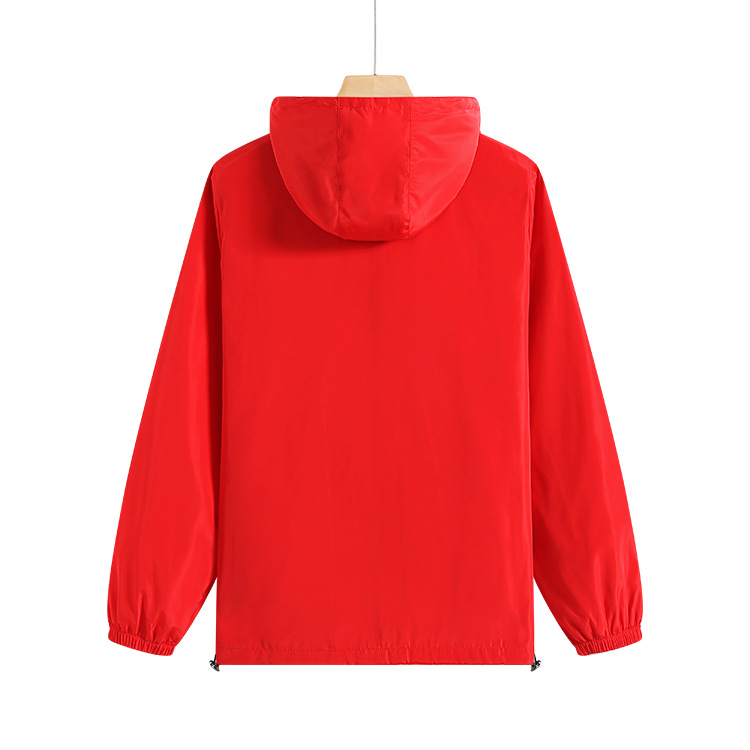 New Work Coat Coat Windbreaker Printed Logo Advertising Shirt Fixed Work Coat Printing Word Hooded Reflective Strip Autumn And Winter Clothing Specification drawing