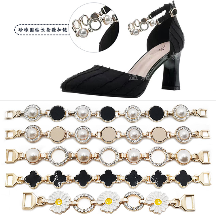 Customized processing of various water diamond, animal and pearl shoe flower buckles, diy bag and shoe material decorative buckles Specification image