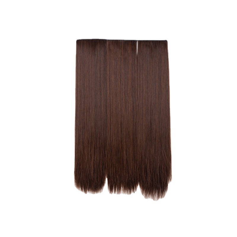 Wholesale wig pieces for women, one-piece and three-piece sets, long straight hair extensions, hair growth, voluminous hair extensions, and wigs from the manufacturer Item Picture