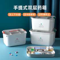 Portable double-deck medicine cabinet