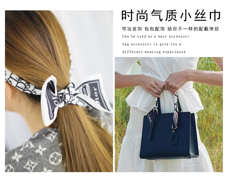 Wholesale of retro Chinese-style silk scarves, calligraphy and painting, ancient-style Hanfu, ink-wash painting, flowing ribbons, elegant tied bags, long hair bands and decorations pic 7