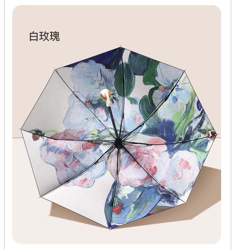 双面三折五折新款双层黑胶遮阳伞晴雨两用伞太阳伞手动伞中国风详情11