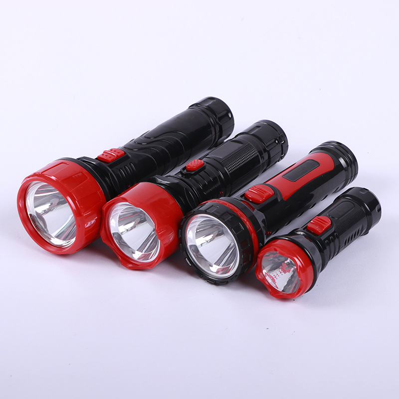 High-intensity led household flashlight, rechargeable mini outdoor plastic lighting lamp, multi-speed portable emergency light details Picture