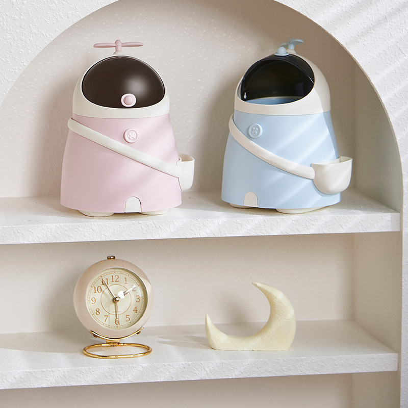 New Fashion Baby Trash Can Creative Cute Cartoon Students Children Bedroom Dormitory Desktop Multifunctional Decoration