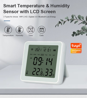 tuya Indoor Graffiti zigbee3.0 Smart temperature and humidity sensor with backlit alarm Application Scenario