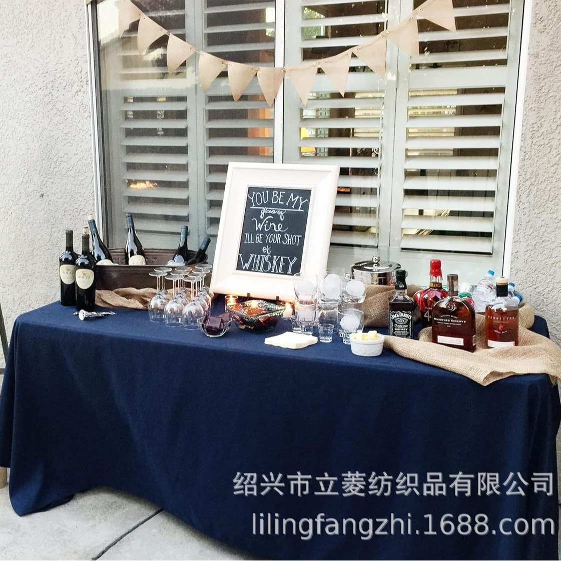 Cross-border Amazon solid color plain weave polyester hotel tablecloths, Western restaurant coffee shop rectangular and circular wedding banquet parties