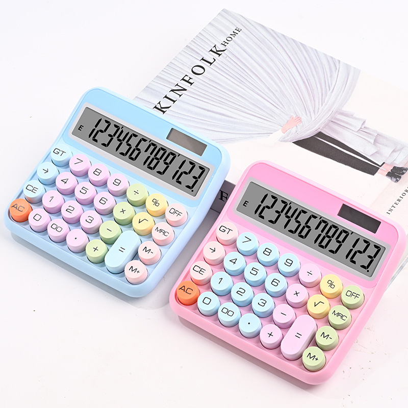 Dopamine calculator, colorful, cute, large size calculator, mechanical large keys, large screen, dedicated for office use and commercial purposes Specification image