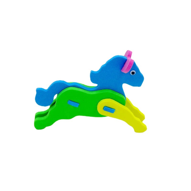 厂家批发立体动物模型高品质拼图益智玩具EVA动物美劳材料小动物详情图1