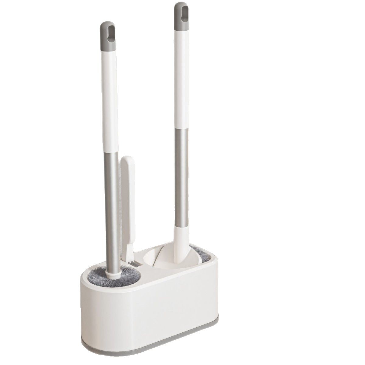 Toilet brush no dead Angle household soft hair long handle toilet toilet brush supplies multi-functional cleaning three brush set 0588 Item Picture