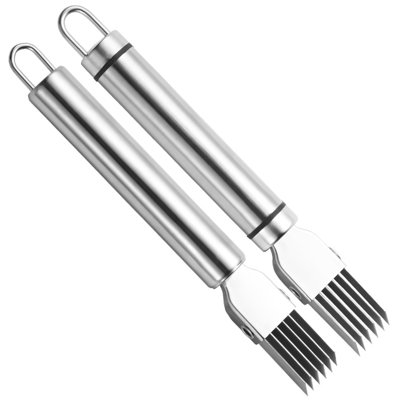 Stainless steel scallion cutter, scallion knife, multi-functional vegetable cutter, convenient scallion flower and scallion shreds, kitchen small tools Item Picture