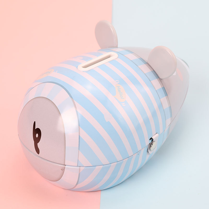 New self-owned brand mouse piggy bank with lock, tinplate piggy bank, Kulomi book, safety cabinet style, creative gift for kindergarten children Application Scenario