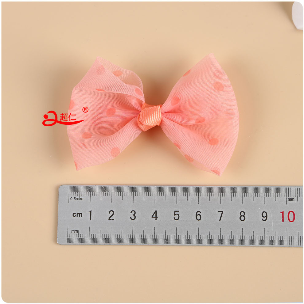 Hand Bow Small Fresh Hair Accessories Gift Clothing Accessories New Net Yarn Solid Color Polka Dot Bow Can Be Produced Item Picture