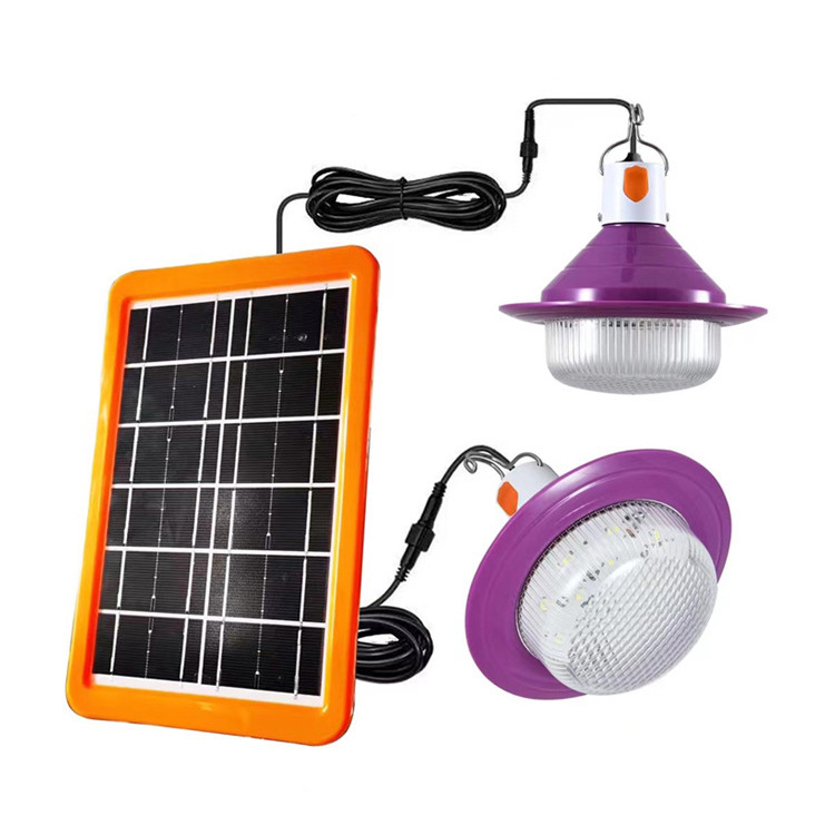 LED solar bulb light dimmable USB recargable móvil mercado nocturno stand de emergencia un remolque dos mini ufo light details Picture