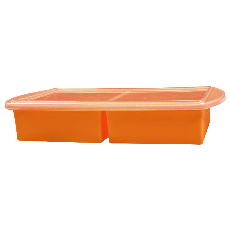 Cross-border covered silicone large ice cube trays for frozen soup, hot pot base seasoning portioned boxes, high soup frozen storage boxes, ice cube molds Item Picture