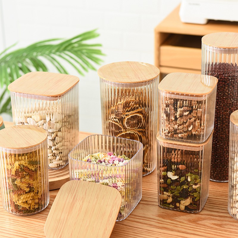 密封罐创意厨房家用五谷杂粮收纳罐塑料透明零食干货茶叶储物罐图