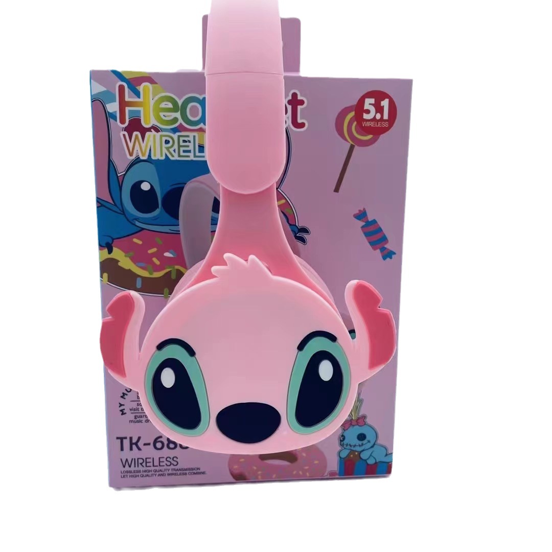 TK-688G Popular Stephen Cartoon headphones, foldable subwoofers, children and students' over-ear Bluetooth headphones Item Picture
