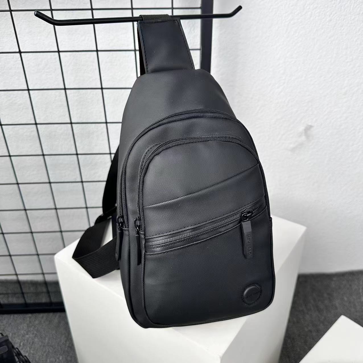 Cross-Border Men's Chest Bag 2024 New Multi-Functional Shoulder Bag Casual All-In-One Outdoor Storage Front Diagonal Anticrossbody Bag details Picture