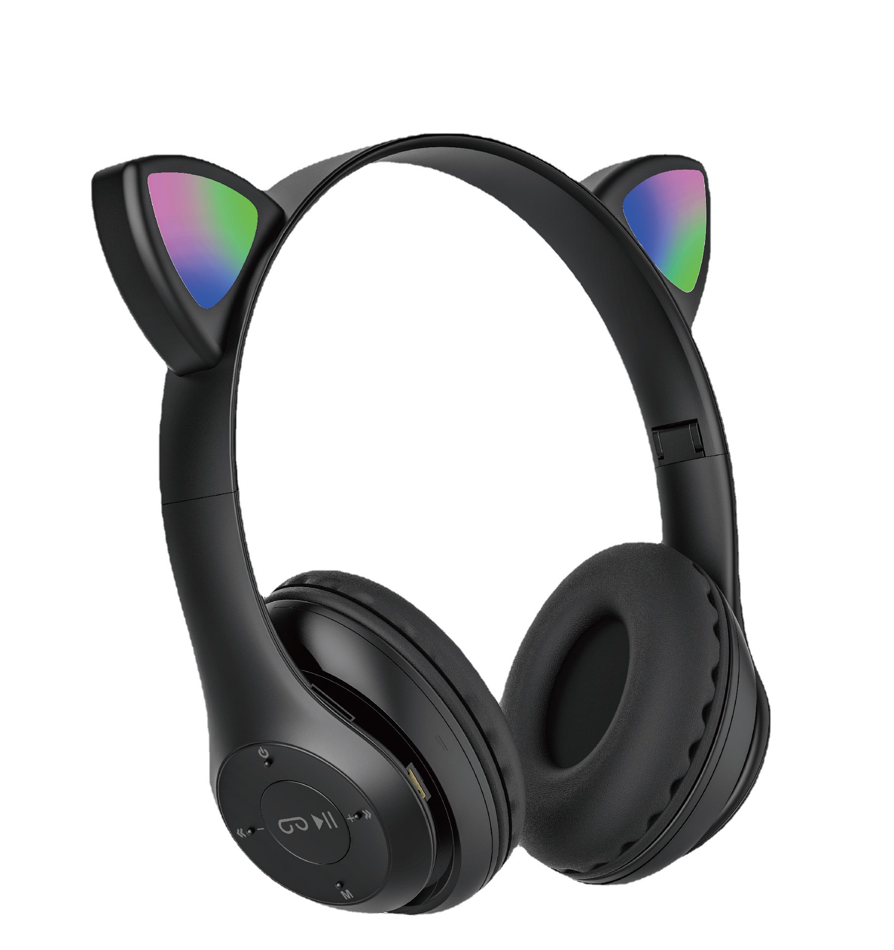 跨境新款猫耳朵头戴式蓝牙耳机ST71M 可折叠跑步运动时尚蓝牙耳机详情图5