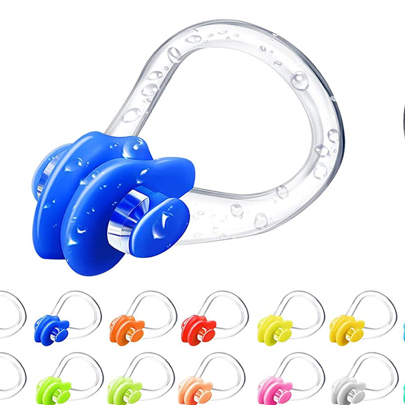 Comfortable and soft silicone nose clip swimming equipment children adult swimming products multi-color optional manufacturers wholesale Specification drawing