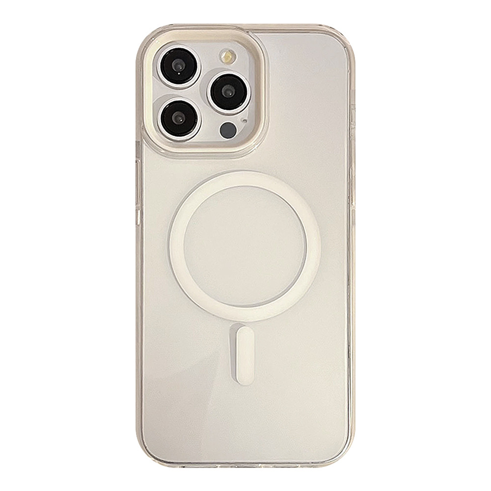 Solid color magnetic 17Promax high-end iPhone case 16 applicable 13 anti-drop frame 12 Soft 11 transparent Item Picture