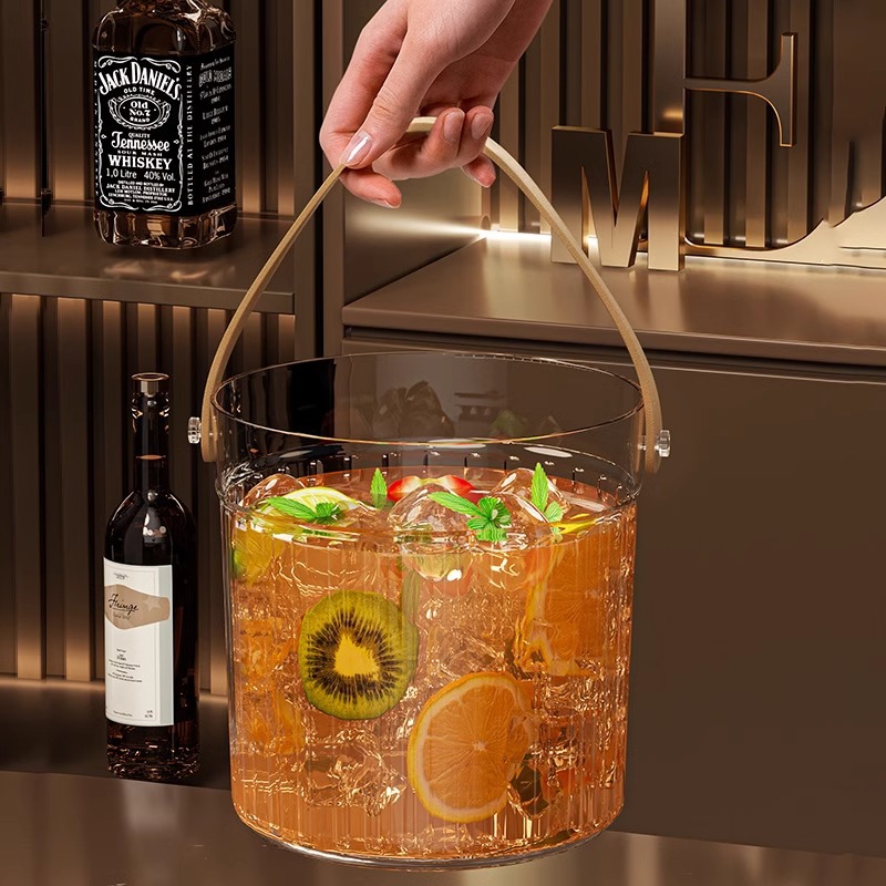 High-appearation-level ice bucket for home use, beer, champagne, red wine, outdoor picnic, fruit storage basket, bar and KTV portable Specification image