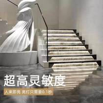 Staircase sensor light network red staircase light network red staircase step light human body sensor LED light tracking water intelligent