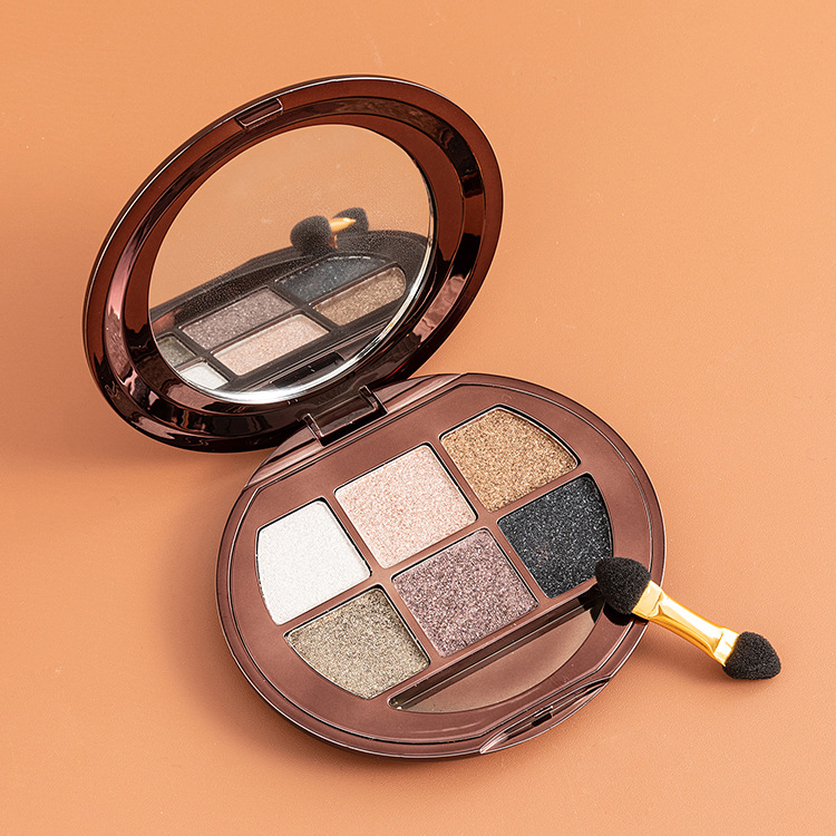 Cross - border makeup silky six color eyeshadow net red female beginners cheap pearlescent dumb color eyeshadow plate thumbnail