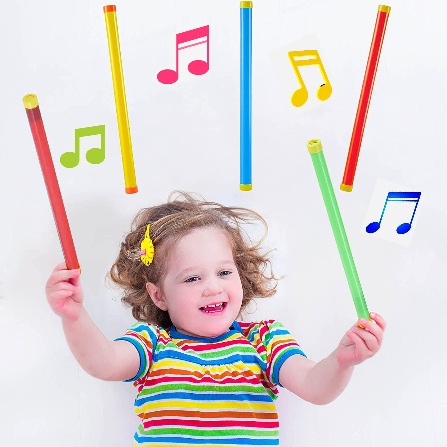 Direct sales of multi-color single-tube magic sound sticks, strange sound sticks, festival pranks, flute sounds, plastic rocking sticks, children's toys details Picture