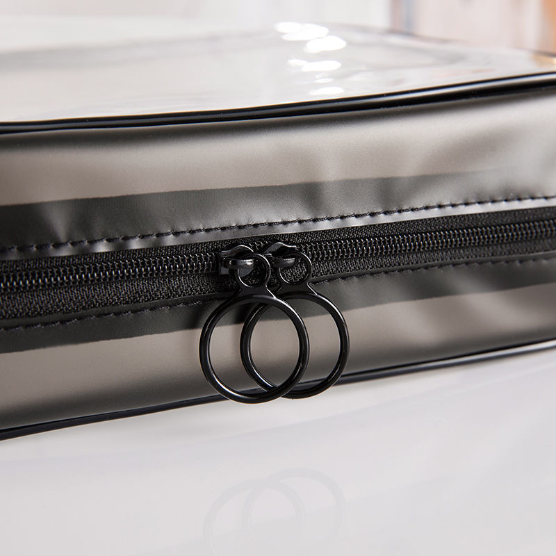 New waterproof pvc cosmetic bag, multi-functional storage bag, storage bag, transparent and eco-friendly pvc three-piece set for women's toiletries details Picture