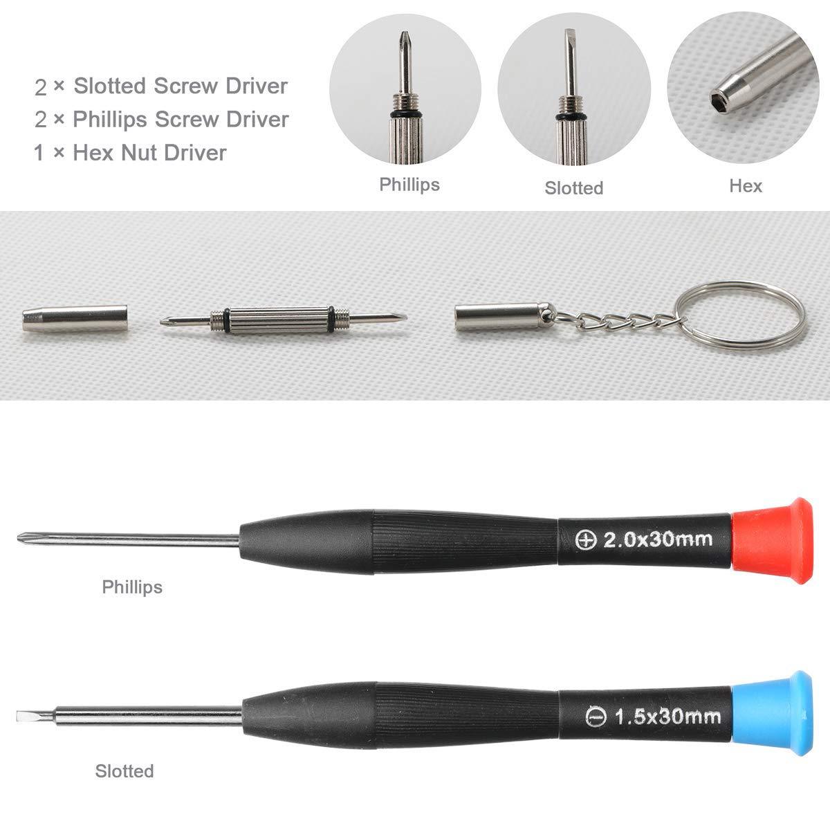 1000pcs Eyewear and watch repair kit, screws, nuts, tweezers/flat-head/cross-head/screwdriver tools Application Scenario