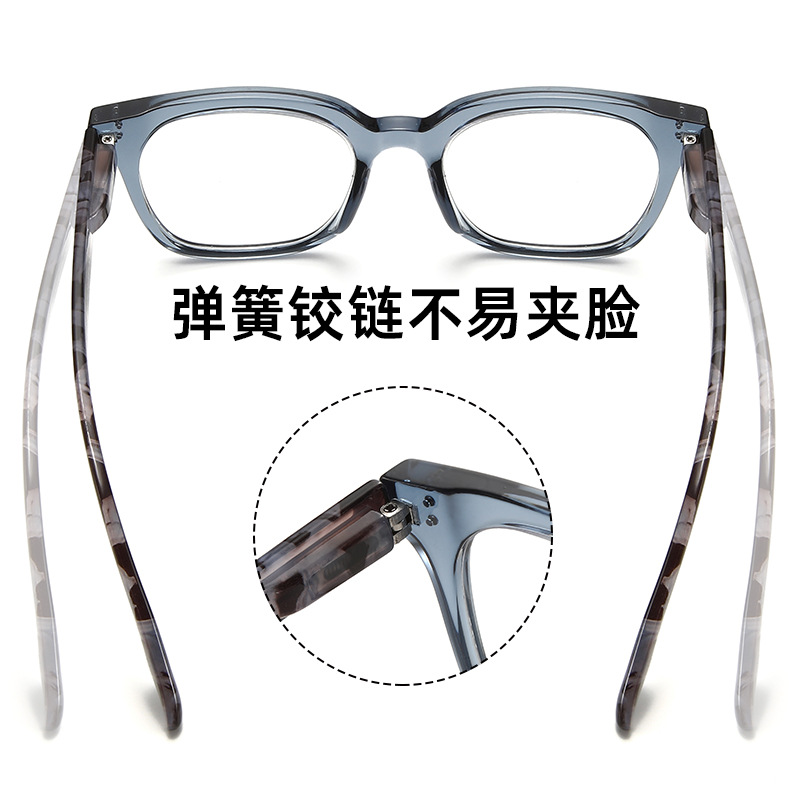 Wholesale of new square frame high-definition anti-blue light reading glasses for both men and women, retro reading glasses for the middle-aged and elderly details Picture