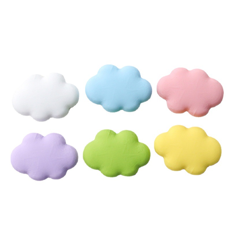 PVC饰品配件软胶云朵发夹发饰洞洞拖鞋扣手机壳杯子奶油胶diy配件详情图5
