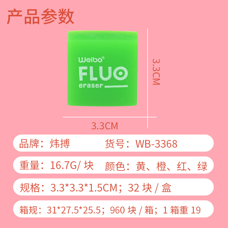 Weibo Stationery Wholesale offers creative and cute kindergarten small prizes like erasers, jelly, art paintings, and colorful erasers details Picture